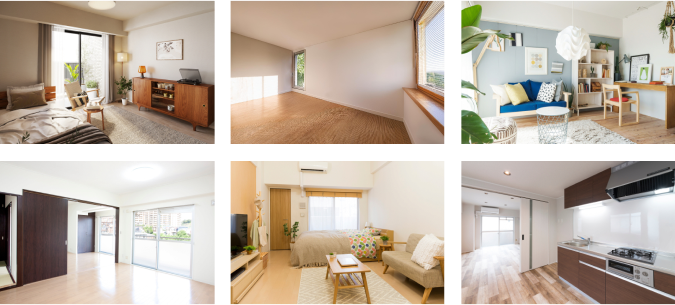 物件のイメージ写真が6枚並んでいます